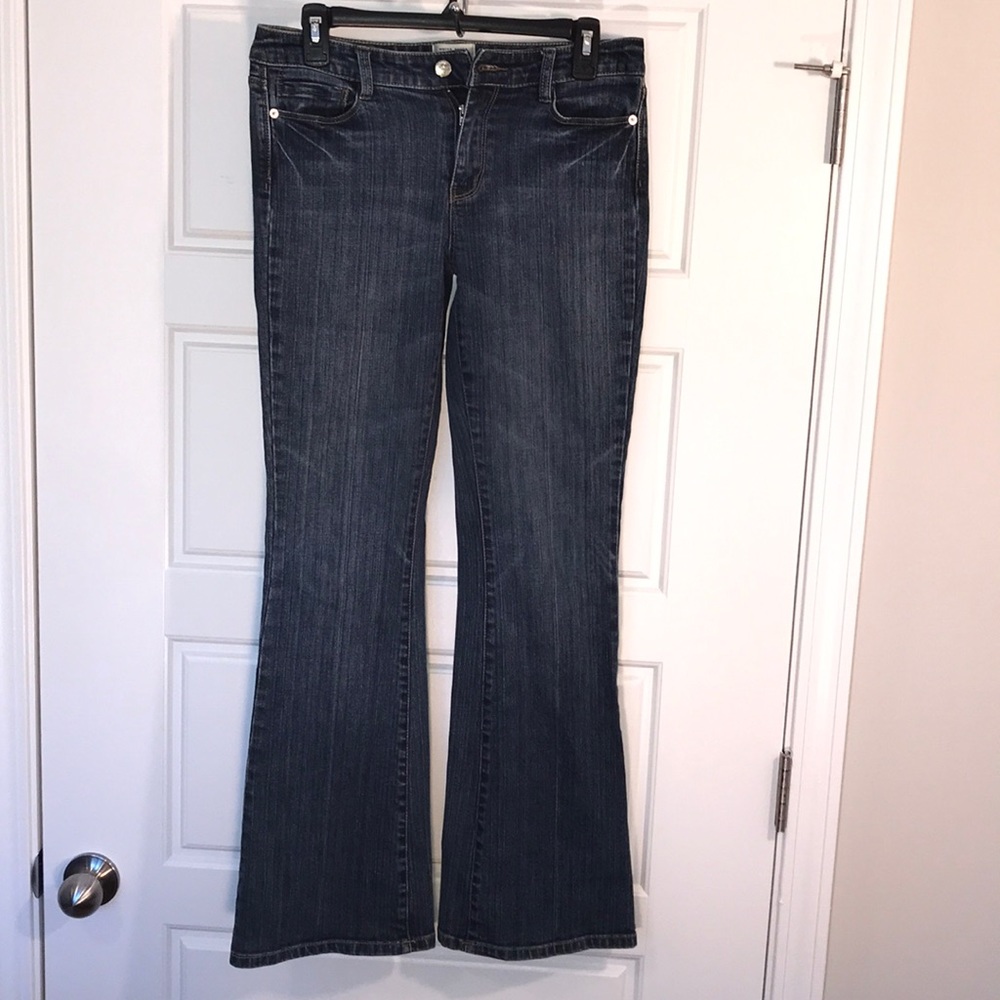 White House Black Market Dark Wash Flared …